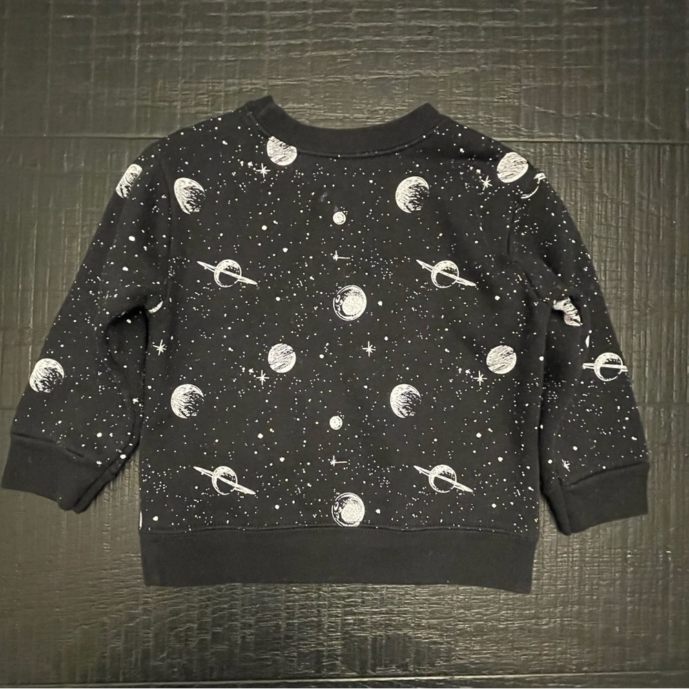💙Garanimals Toddler Boys  Pullover Black & White Sweatshirt Size 2T